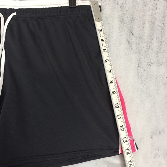 Champion Athletic Shorts Womens XL Gray Polyester Pink Stripe - Picture 7 of 8